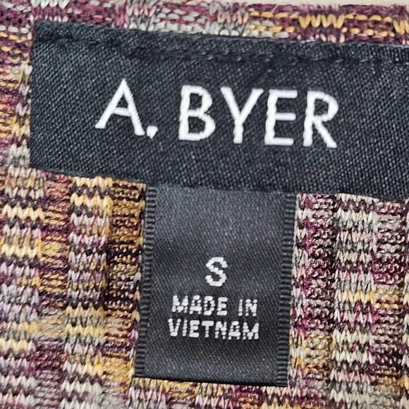 Womens SM Brown Purple Knit Cold Shoulder Y2K Retro Whimsigoth Sweater Top - Picture 9 of 11